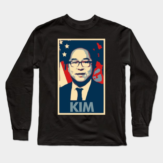 Andy Kim Political Parody Long Sleeve T-Shirt by ThreadChef